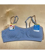 Hanes Size Large Girls&#39; 2 Pack Seamless Bra Blue Brown - $13.72