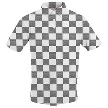 Swingjuice Men&#39;s Golf Sj Checkerboard Polo Shirt Cool Grey - $52.09 CAD