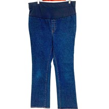 GAP Womens Maternity Belly Panel Straight Jeans Medium Wash Denim Blue Size 12L - £19.77 GBP