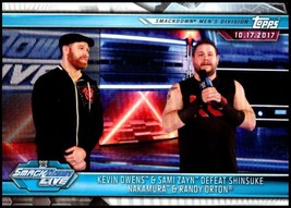 2019 Topps Road to WrestleMania #65 Kevin Owens/Sami Zayn Defeat Shinsu ID:17405 - $1.73