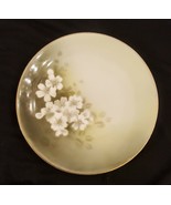 RS Germany Porcelain Dessert Plate Green Floral Bone China Gold Rim Whit... - £11.66 GBP