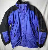 Mountain Hard Wear Men L Blue  Full Zip Parka Windbreaker Winter  Sports Jacket - £49.28 GBP