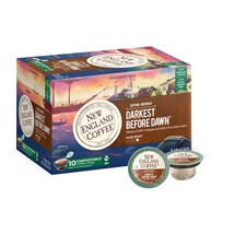 NEW ENGLAND COFFEE DARKEST BEFORE DAWN DARK ROAST K-CUPS 10CT - $301.99 MXN