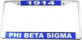 Phi Beta Sigma Fraternity License Plate Frame Silver Frame Car/Truck 1914 #1 - £19.67 GBP