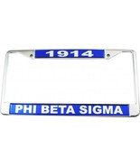 Phi Beta Sigma Fraternity License Plate Frame Silver Frame Car/Truck 191... - €21,42 EUR