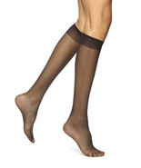 No Nonsense Women&#39;s Knee High Pantyhose with, Midnight Black, Size One Size - $13.56 CAD