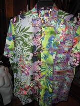 Robert Graham Honolulu  Hawaiian Floral Embroidered Short Sleeve Size Large image 7