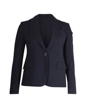 Theory Single-Breasted Blazer In Wool Women Blue Size 0 - $121.60