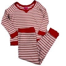 Victoria&#39;s Secret Thermals Pink/Red Stripe Pajama Set Large Top &amp; Pants Set - £26.42 GBP