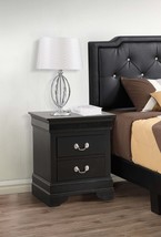 Black Nightstand w/ Storage | Modern Bedside Table - $156.99