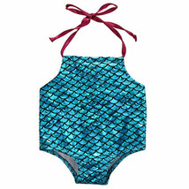 NWT Girls Mermaid Shimmer Blue Swimsuit One Piece Bathing Suit 2T - $171.13 MXN