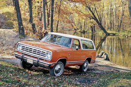 1974 Dodge Ramcharger burnt orange | POSTER 24 X 36 INCH | Vintage classic - £17.67 GBP