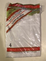 Fine Quality Men’s White Handkerchiefs Pack Of 4 ODS1 - £3.87 GBP