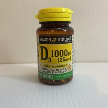Mason Natural Vitamin D3 1000IU Bone Health & Immune System Support Softgel 60ct - $9.80
