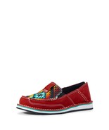 Ariat Shoes Women&#39;s Size 10 Aztec Cruiser Red Leather Suede Casual Slip On - $95.57 CAD