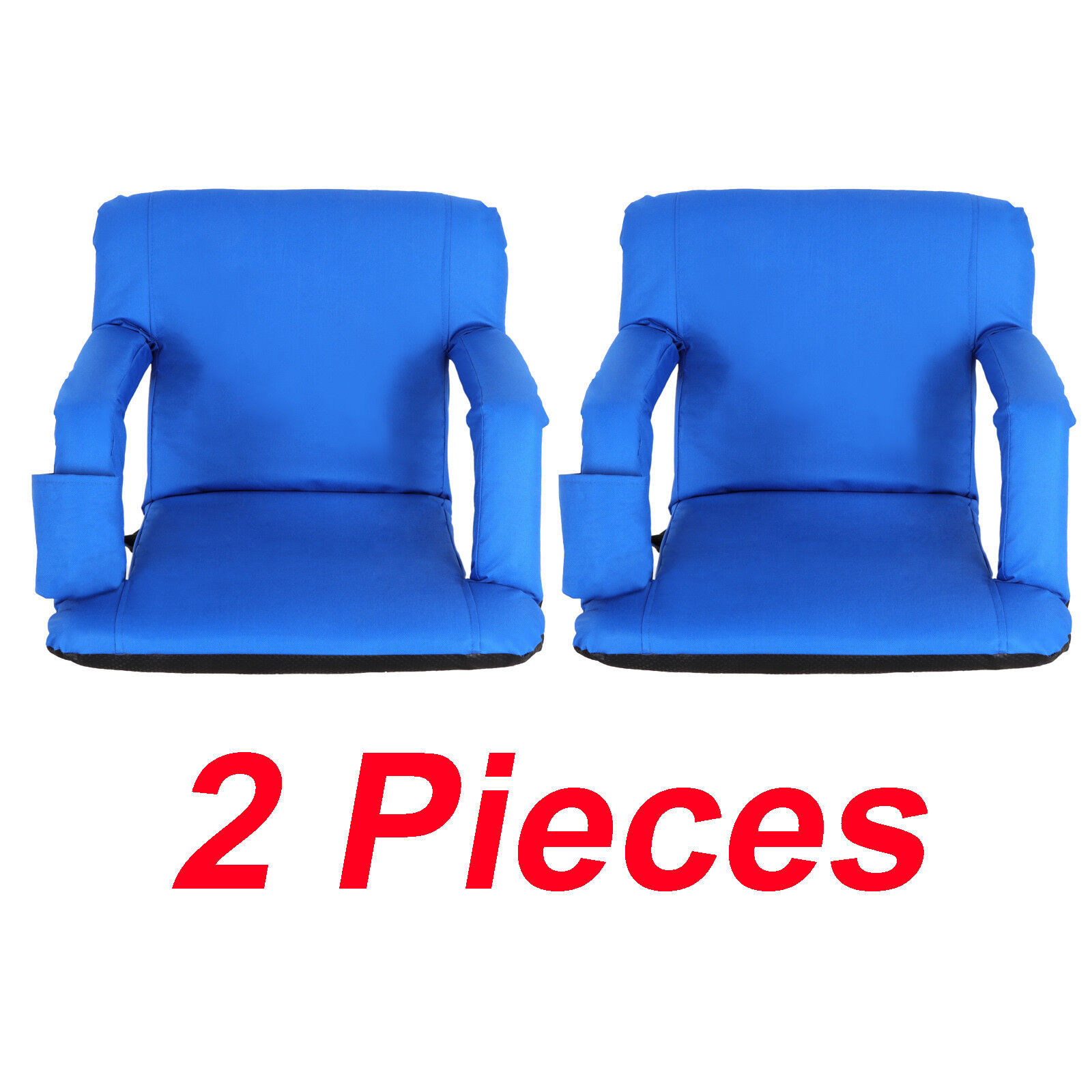 Stadium Seat Chair Bleachers Chair 2 Pcs Folding 5 Reclining Positions