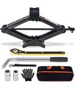 Universal 4409 lbs Car Jack Kit Tire Change Tool Kit for Cars, SUVs - £47.30 GBP