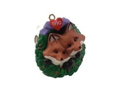1990 Hallmark Keepsake Ornament Isn&#39;t Love Wonderful!! Fox Animal Couple - £6.17 GBP