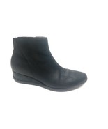 New Dansko Serenity Booties Black Nubuck Wedge Ankle Side Zip Sz 37 / 6.5-7 - $54.91 CAD