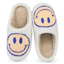 Hot Winter Big Smiley Pattern Women Slippers House Couples Men Fluffy Slides Aut - £17.64 GBP