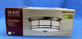 Hampton Bay - Portland Court 14 in. 1-Light Brushed Nickel LED Flush Mount - £70.95 GBP