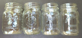 Vintage Clear Pint Mason Jars 4 Different Styles Magic Naturally Fresh - No Lids - £31.16 GBP