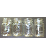 Vintage Clear Pint Mason Jars 4 Different Styles Magic Naturally Fresh -... - £30.66 GBP