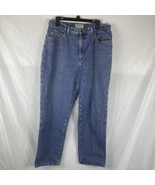 Vintage LL Bean Jeans Original Fit Blue Denim Women&#39;s 16 (33x29)  Plaid ... - $265.79 MXN