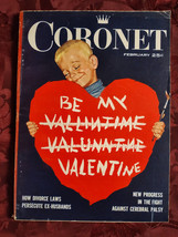 Coronet February 1957 Valentines Models Mt Athos Monks June Taylor Potter Palmer - $10.80