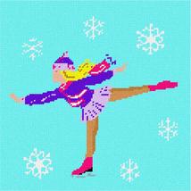 Pepita Needlepoint Canvas: Skating On The Ice, 10&quot; x 10&quot; - £61.12 GBP+