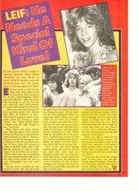 Leif Garrett teen magazine pinup clipping Teen View special kind of love - $1.50