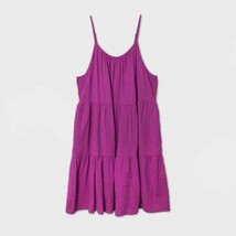 Universal Thread Fuschia Cotton Tiered Dress S - £13.40 GBP