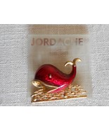 Vtg JORDACHE Enamel Whale Brooch Pin Gold Tone RED or GREEN sold each Op... - $294.38 MXN