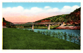 Brooklyn Bridge Kentucky River Lexington White Border Postcard Unposted - £3.91 GBP