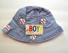 Mud Pie Baby Sun Hat Baseball - Boy - Cotton Gingham, 0-12 Months - £15.76 GBP
