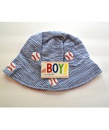 Mud Pie Baby Sun Hat Baseball - Boy - Cotton Gingham, 0-12 Months - £15.89 GBP