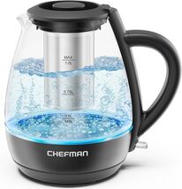 Chefman 1L Electric Kettle with Tea Infuser 1500W w/ Removable Lid (Open... - $14.39