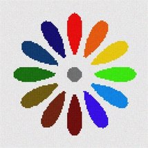 Pepita Needlepoint Canvas: Palette Petals, 4&quot; x 4&quot; - £39.34 GBP+
