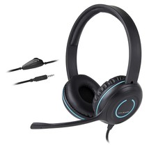 Cyber Acoustics 3.5mm Stereo Headset (AC-5002) with Headphones and Noise Canceli - £26.87 GBP