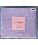NEW Kate Spade Westen Twin Sheet Set Purple Lavender Sateen 100% Cotton ... - £57.30 GBP