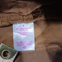 NOBO Women's Brown Corduroy Jeans High Waisted Sculpted Skinny Juniors 9 (26×27) image 3