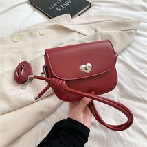 Fashion Heart-shaped Lock Women&#39;s Small Side Shoulder Bag Luxury Designer Crossb - £38.59 GBP