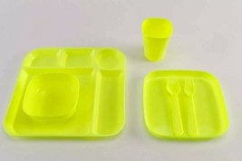 Your Zone ~ Six (6) Piece Set ~ Kids Dinnerware ~ Plastic ~ Yellow - $20.00