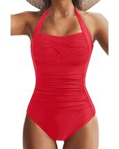 Tempt Me Women Red Tummy Control One Piece Push Up Swimsuit Halter Size 22W - $369.26 MXN Tempt Me Women Red Tummy Control One Piece Push Up Swimsuit Halter Size 22W - $369.26 MXN