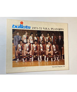 1971 1972 Baltimore Bullets NBA Playoffs Basketball Program Vintage Rare - £19.65 GBP