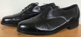 Vintage Florsheim Shoe Black Leather Soles Dress Shoes Oxfords 8.5EEE Wide - £63.79 GBP