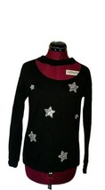 Crave Fame by Almost Famous Sweatshirt Women Size XS Distressed Star Graphic - £21.22 GBP
