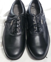 Footjoy Superlites Black Leather Golf Shoes Spikes 58064 Men&#39;s Sz 11.5 W... - $38.32 CAD