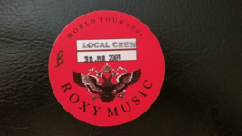 Roxy Music - 2001 Tour Rosemont, Illinois Vintage Original Cloth Backstage Pass - £11.99 GBP