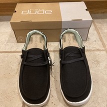 HEY DUDE Size 9 WOMEN&#39;S WENDY SHOES  Snake Linen Black Slip On - $56.18